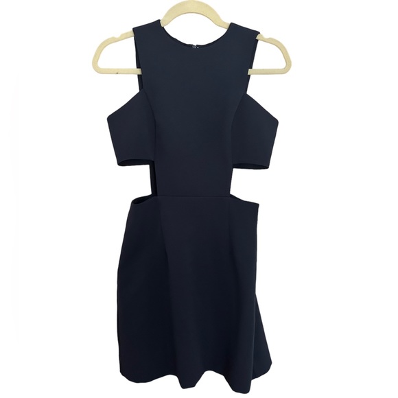 MILLY NAVY BLUE CUT OUT MINI DRESS - Picture 2 of 5